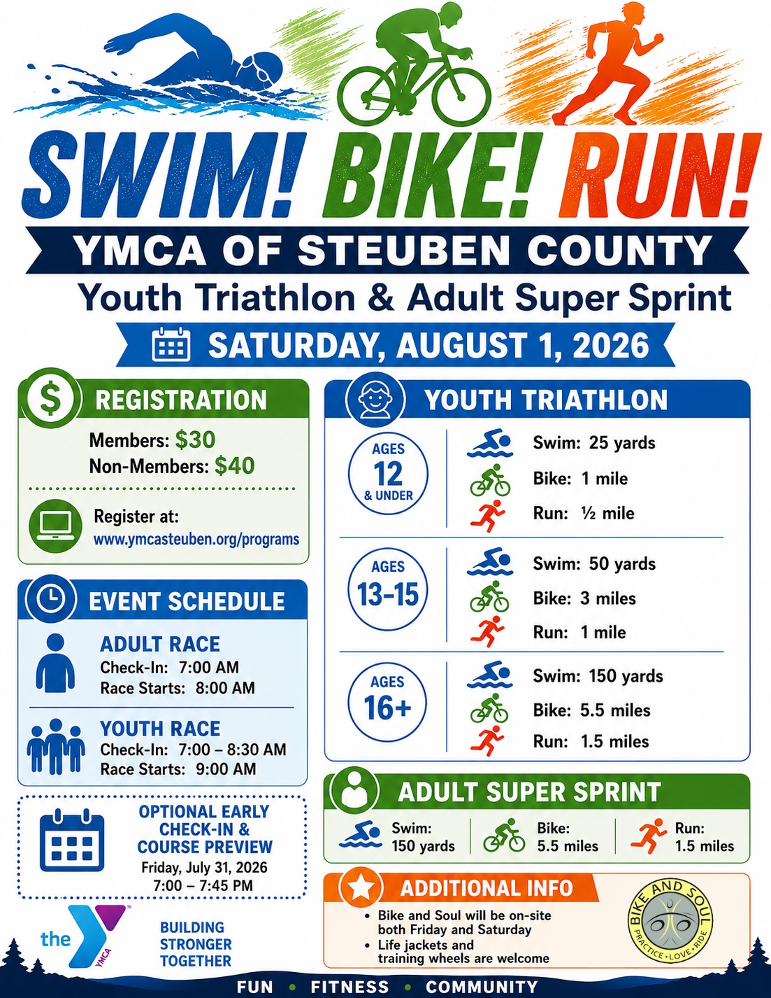 YMCA Adds First Adult Super Sprint To Annual Youth Triathlon